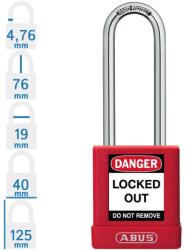 ABUS 74BS/40HB75 LOTO munkavédelmi kizáró lakat - Piros (10079584-01)