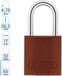 ABUS 72/30 KA - Egységkulcsos lakat (Több lakat azonos kulccsal) - Barna (KA-10001801-01)
