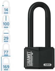 ABUS Granit 37RK/70HB100 SZP KA egységkulcsos lakat (10079170-01)