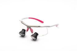 UNIVET Fix optikás előre gyártott loupe TTL Gal. 2, 5X350 on Techne White/Pink SMALL PD