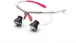 UNIVET GALILEAN BINOCULARS LOUPES TTL 3, 0X350 PRO HD, Techne White/Pink