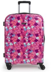 Gabol CLOVER pink, színes lóhere mintás közepes bőrönd GA-2365-M CLOVER