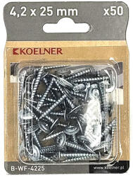 Koelner - Rawlplug Lapos nagyfejű önmetsző lemezcsavar 4, 2x22mm horganyzott