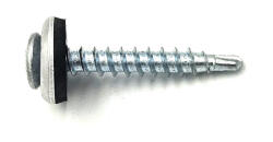  Lencsefejű önfúró lemezcsavar fához 4, 8x35mm horganyzott, alumínium-EPDM alátéttel