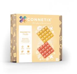 Connetix mágneses építőjáték (pasztell) - Lemon & Peach Base Plate Pack (2 db)