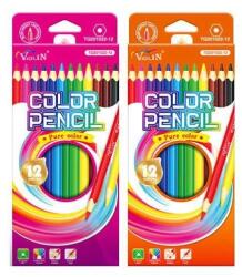 Yalong Stationery hatszögletű színesceruza - 12 darabos - többféle (TQ201022-12LANYOS)