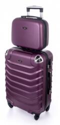 Rogal Lila 2 darabos keményfedeles bőröndszett „Premium - 3 méret (S730set2in1-purple-HU)