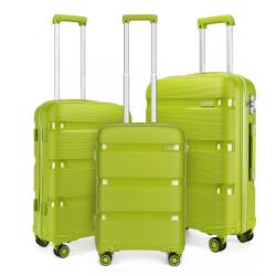 Konofactory Zöld prémium bőröndszett TSA zárral „Majesty - M, L, XL (S2092set3in1-green-HU)