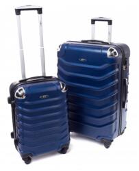 Rogal Sötétkék 2 db-os keményfedeles bőröndszett „Premium - 2 méret (S730set2-navy-HU)