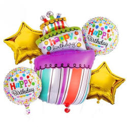  32- Party lufi Happy Birthday, 5 darabos - A37