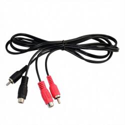 Compatibil Cablu Audio 2xRCA Tata-Mama, 1.5m Lungime - Tip Male-Female pentru Sistem HIFI, Amplificatoare, Semnal Audio HD (2XRTM15)