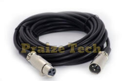 Compatibil Cablu de Microfon XLR 3 Pin, Tata Mama, Lungime 5m - Cablu Canon pentru Microfoane cu Condensator (CMXLR5)