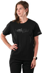 Northfinder Tricou damă exterior, croială lejeră, bumbac organic RAYMUNDA black (108620-269-102)