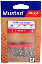 Mustad Ruthless Spade Titan Steel 1 6db/csomag (m4067001)