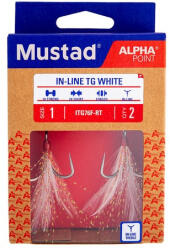 Mustad In-line Triple Grip, White Tinsel, 2 2pcs/bag (m4336002)