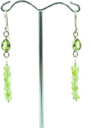 Peridot ( olivin) drágakő fülbevaló