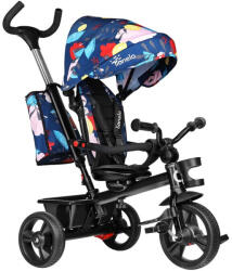 Lionelo Tricicleta copii, Lionelo, Haari, Ultrapliabila, Multifunctionala, Suport picioare, Control al directiei, Scaun reversibil, Rotire 360 grade, Albastru