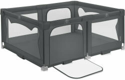 Lionelo Tarc de joaca copii, Lionelo, Florence Easy Fold, 150 x 180 x 75 cm, Pliere, depliere automata, Include geanta de transport, din plasa, cu doua intrari laterale, 0-48 luni, Gri