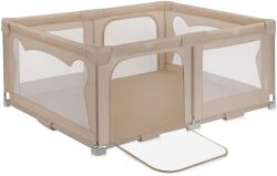 Lionelo Tarc de joaca copii, Lionelo, Florence Easy Fold, 150 x 180 x 75 cm, Pliere, depliere automata, Include geanta de transport, din plasa, cu doua intrari laterale, 0-48 luni, Bej
