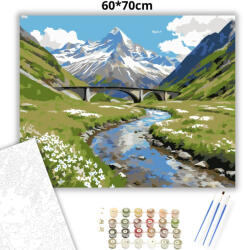  Magányos völgyhíd - számfestő készlet - 60×70 cm (Keretre feszítve)