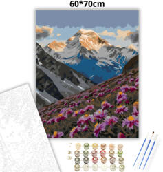  Ragyogó Everest-csúcs - számfestő készlet - 60×70 cm (Keretre feszítve)
