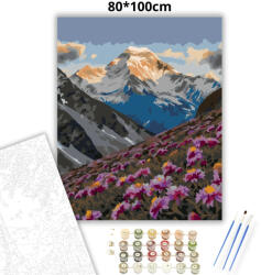  Ragyogó Everest-csúcs - számfestő készlet - 80×100 cm (Keretre feszítve)