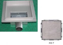 Gehler Rigola de dus PIEDRA INOX 304 130X130/OD: 40 (SQ-T)