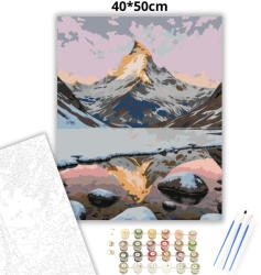  Derűs Matterhorn tükre - számfestő készlet