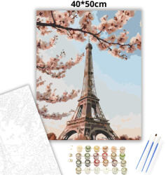  Tavaszi Eiffel-torony - számfestő készlet