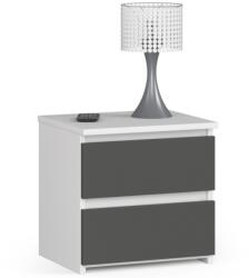 AKORD Éjjeliszekrény CL2 fehér-grafit szürke 40cm 2fiókos Akd (OP0LCL2BIASZA)