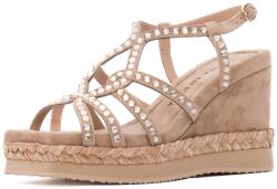 Alma En Pena Sandale dama din piele intoarsa, ALMA EN PENA V265852 SUEDE SAND, bej