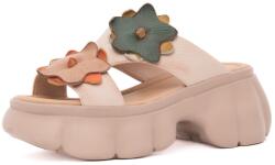 PASS Collection Papuci dama din piele naturala, PASS Collection, 3OLY60001A 03-N, bej