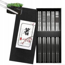  Sushi pálcikák többször felhasználható prémium rozsdamentes acél 5 pár mosogatógépben mosható (8581704951130)