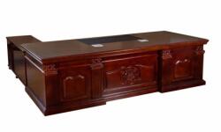  Masa birou directorial 280cm, nuc, Lemn + MDF, A-3290