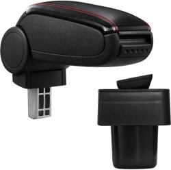  Cotieră pentru Suzuki Swift 3, 4, 5 (02.2005-) negru piele ecologica cu cusatura rosie () (AVR-SKSW0520-N2R)