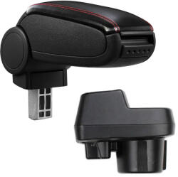  Cotieră pentru Opel Corsa F (07.2019 - ) negru piele ecologica cu cusatura rosie () (AVR-OPCF2220-N2R)