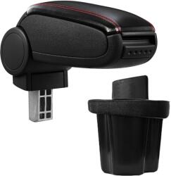  Cotieră pentru Hyundai Accent 3 III (11.2005-11.2010) negru piele ecologica cu cusatura rosie () (AVR-HYAC0620-N2R)