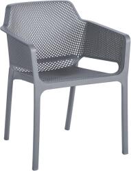 Mobikon Fotoliu terasa, gradina stivuibil plastic gri 60x57x79 cm (0000411438)