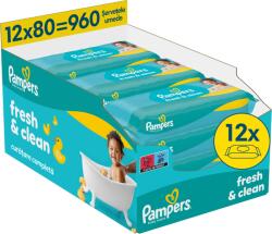 Pampers Servetele umede Fresh Clean, 960 bucati, Pampers