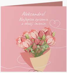Empikfoto. ro Felicitare personalizată Onomastice roz, 14x14 cm - 126217