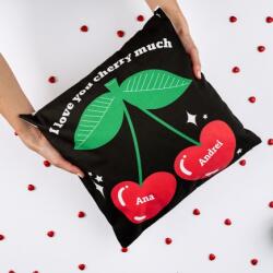 Empikfoto. ro Pernă, bumbac, I love you cherry much - Versiunea 2, 38x38 cm - 62752