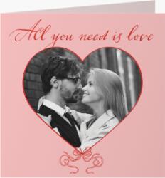 Empikfoto. ro Felicitare personalizată All you need is love, 14x14 cm - 124658