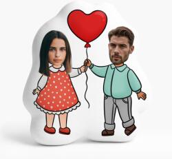Empikfoto. ro Pernă 3D personalizată, catifea, Cuplu cu balon, 60x60 cm - 125523