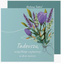 Empikfoto. ro Felicitare personalizată Onomastice turcoaz, 14x14 cm - 126221