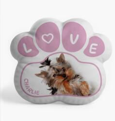Empikfoto. ro Pernă 3D personalizată, catifea, Love Paw, 44x44 cm - 124126