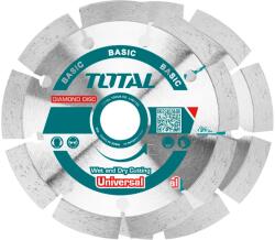 TOTAL Segment lamă de tăiere diamantată, tăiere uscată, 115 × 22, 2 mm (TAC21111532) Disc de taiere