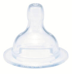BebeduE Set tetine de silicon cu flux variabil, 2 buc BebeduE 57034 (cv-57034_Transparent)