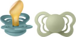 BIBS - Set 2 suzete Couture Latex, tetina anatomica, 6 luni + (SETCOUTURELATEX2)