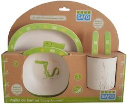 Saro Baby Set Alimentatie Crazy Animals Crocodil 5 piese (5057) Set pentru masa bebelusi