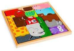 Eco Toys Set cu 14 figurine in forma de animale din lemn Ecotoys 3002 (ed-EDI3002)